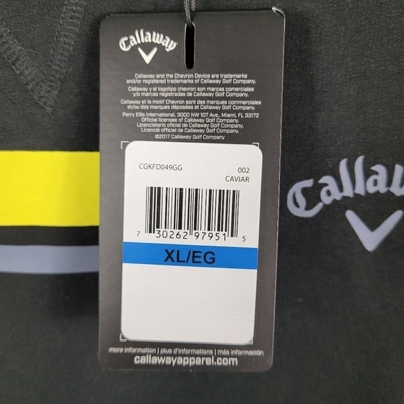 Callaway Golf Men's Sweatshirt Round Neck River Crossing Club Black Size XL NWT - Picture 10 of 10